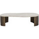 Nafisa 63 X 40 inch Cream / Antique Bronze Coffee Table